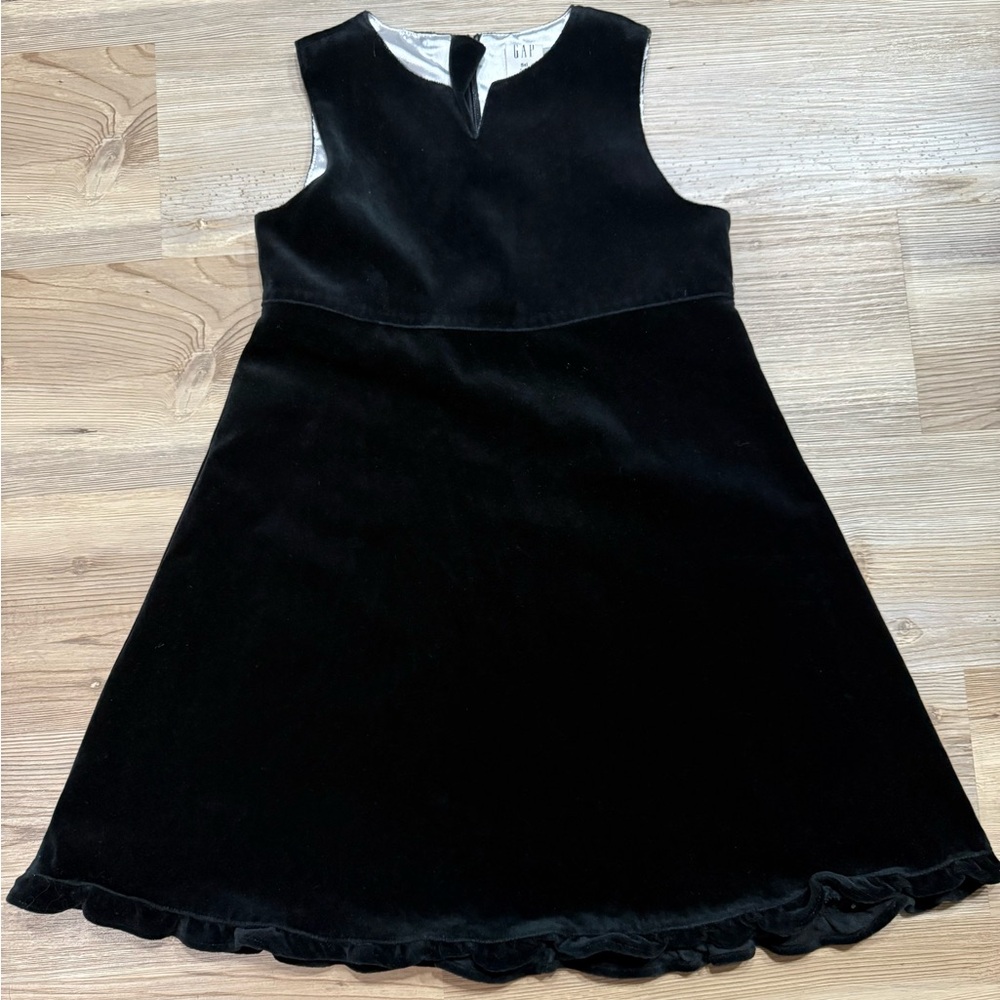 GAP Little Girls' Black Velvet A-Line Dress